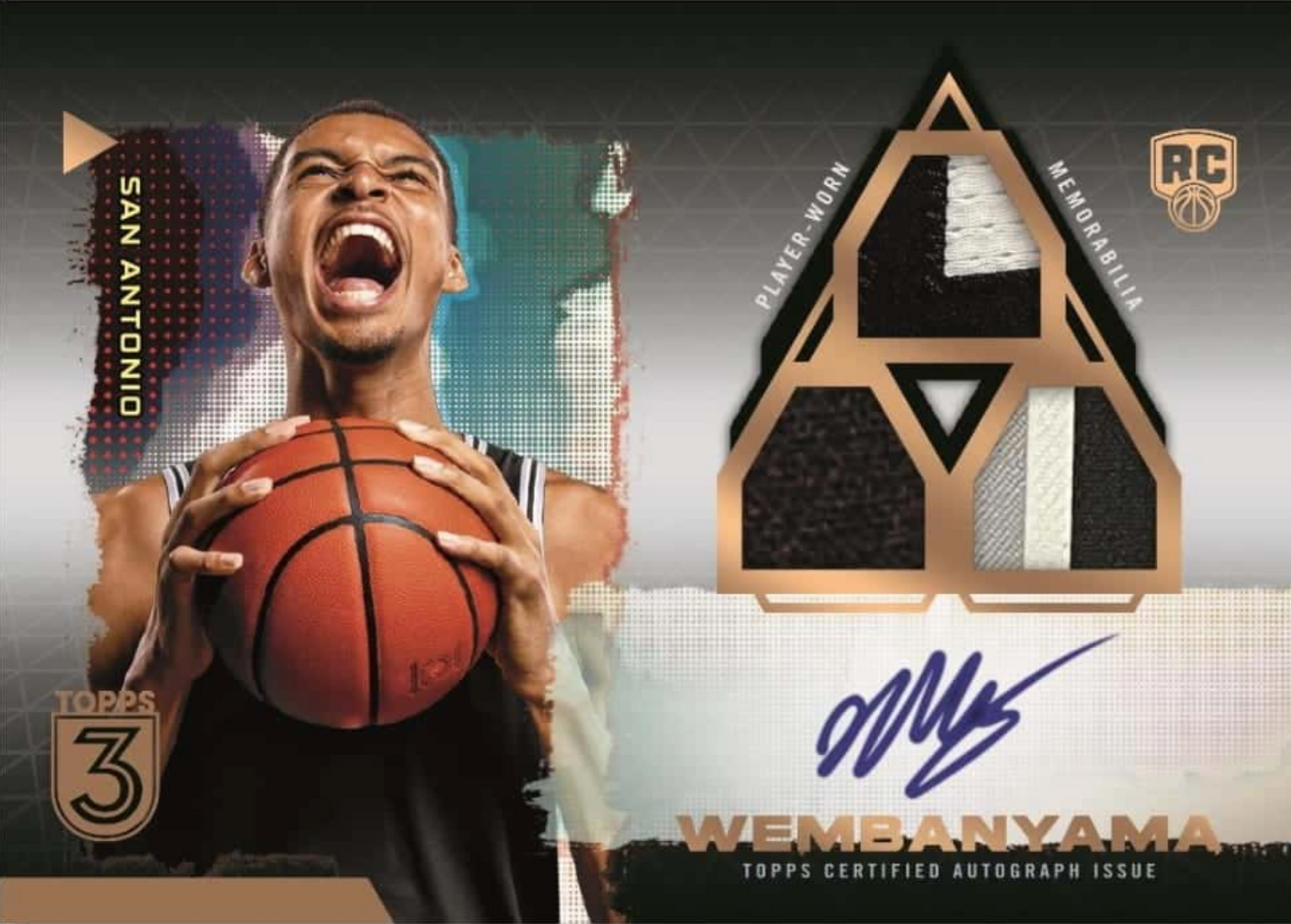 2023-24 TOPPS THREE BASKETBALL HOBBY BOX
