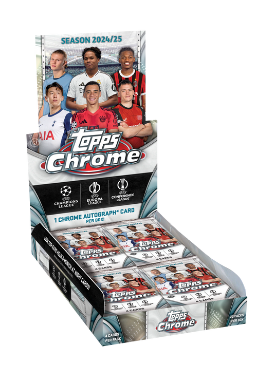 2024-25 TOPPS CHROME UEFA CLUB COMPETITIONS HOBBY BOX